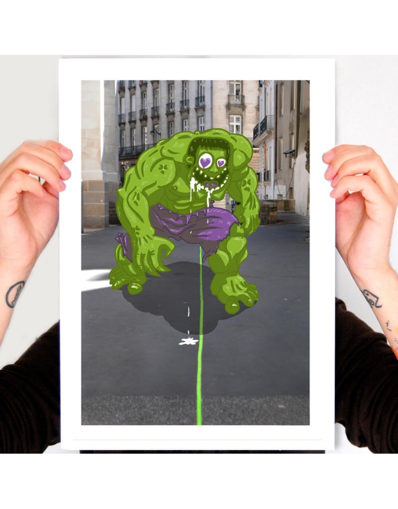 Affiche Hulk j'aime Nantes