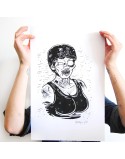 sérigraphie affiche roller derby girl