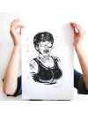 sérigraphie affiche tattoo roller derby