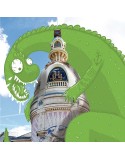 carte postale Godzilla j'aime Nantes