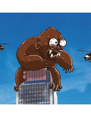 carte postale King Kong j'aime Nantes