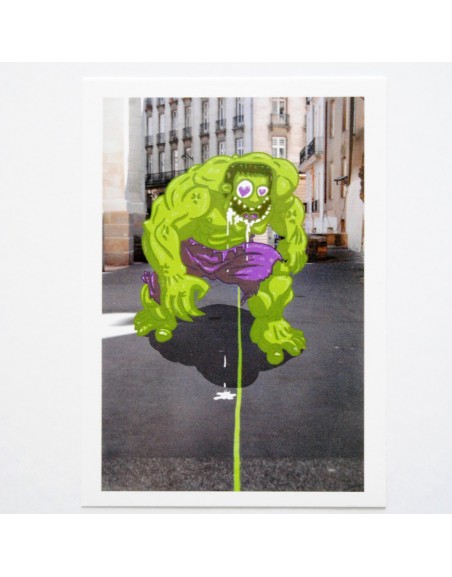 carte postale Hulk j'aime Nantes