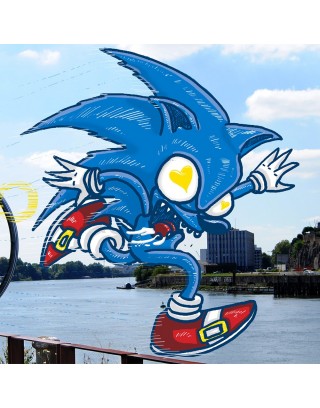 carte postale Sonic j'aime Nantes