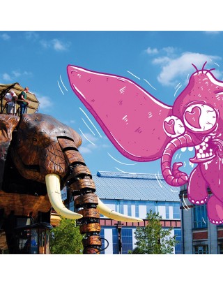 carte postale Dumbo j'aime Nantes
