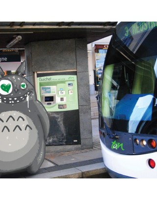 carte postale Totoro j'aime Nantes